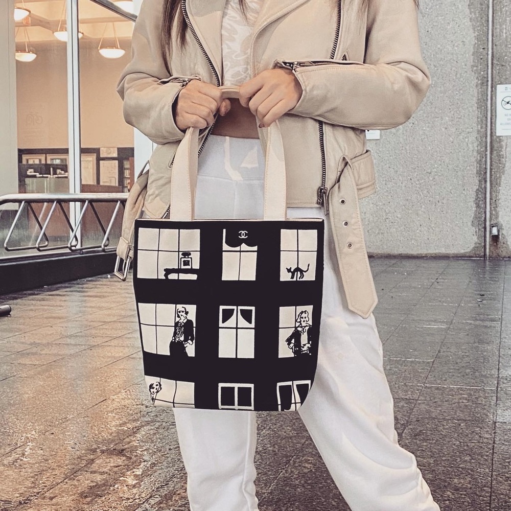 ✈️sold✈️CHANEL vintage cotton handbag - Picture 4 of 14